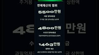 개인파산 주요 면제재산 범위