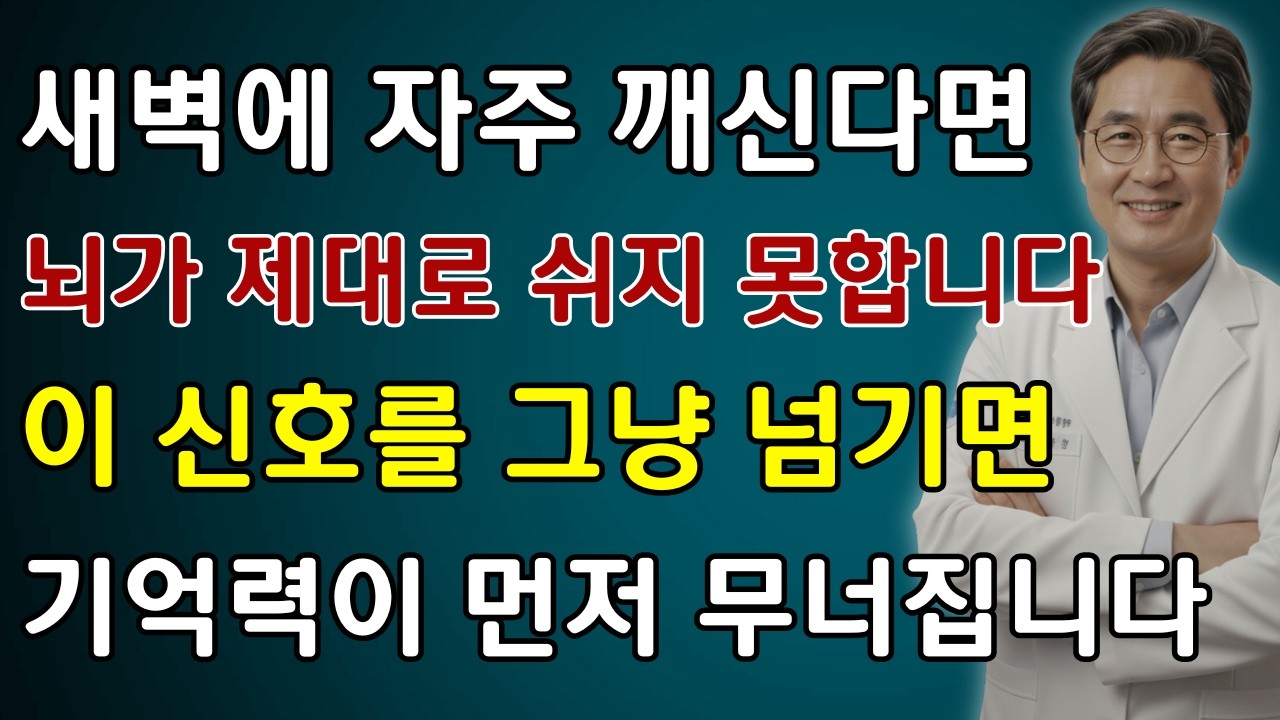 새벽 2~3시에 깨는 습관, 뇌가 이미 망가지고 있다는 조용한 경고 | 노년의 뇌건강