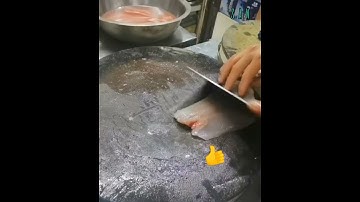 Sashimi Snake head fish_korean street food with amazing cutting fish skills