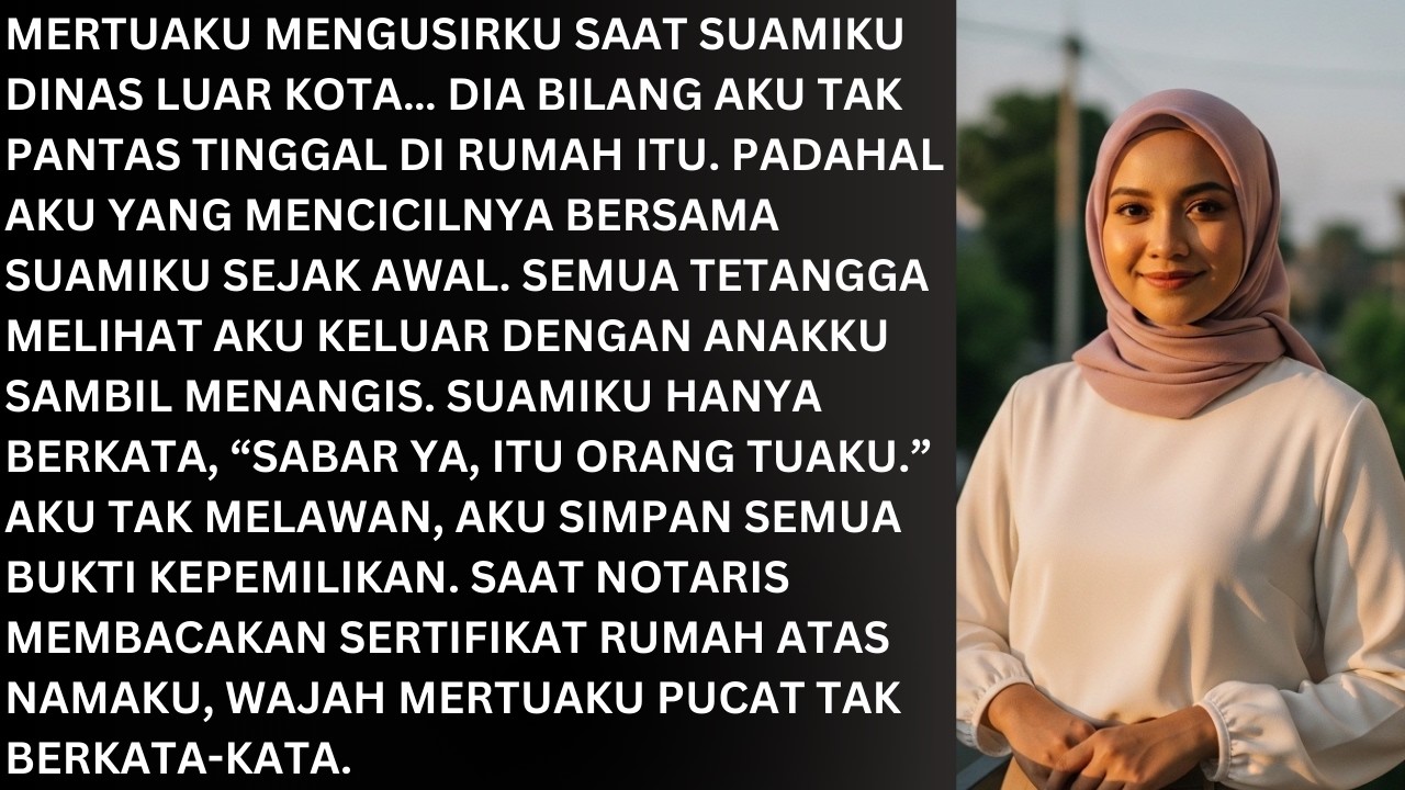 MERTUAKU MENGUSIRKU SAAT SUAMIKU DINAS LUAR KOTA… DIA BILANG AKU TAK PANTAS TINGGAL DI RUMAH ITU.