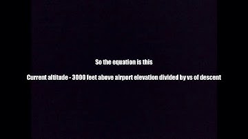 How To Calculate Top Of Descent