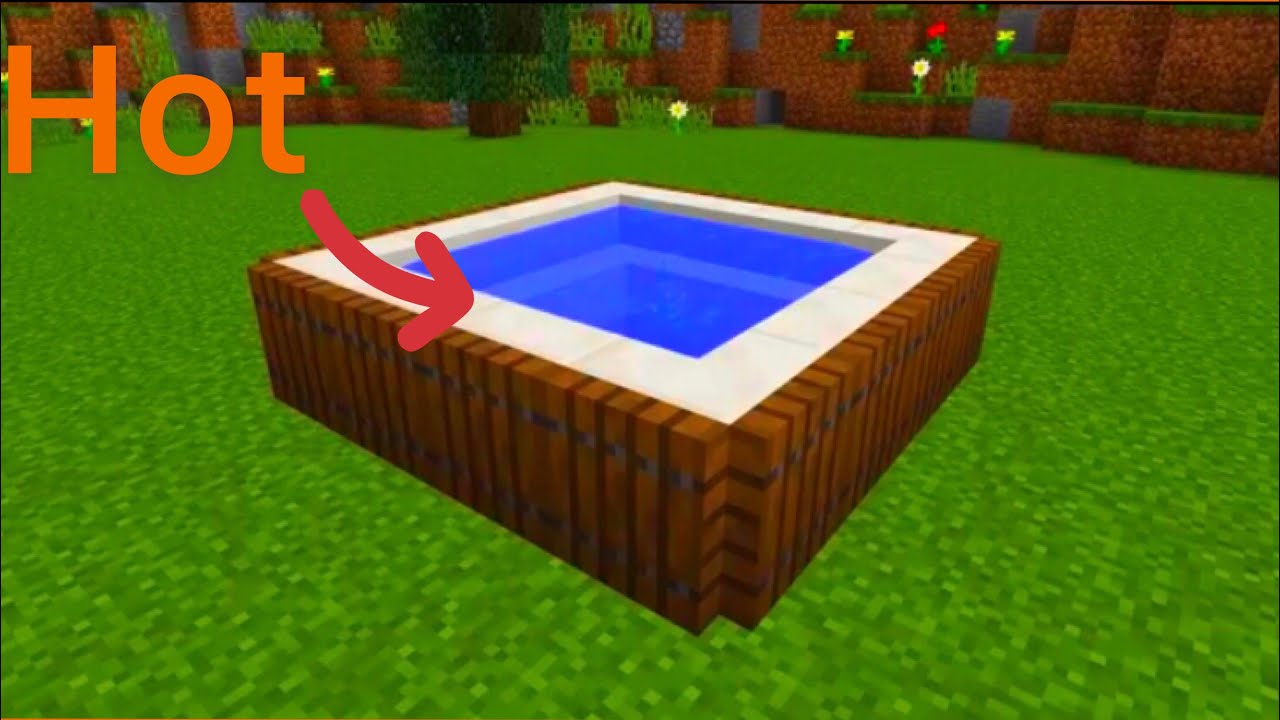 Minecraft How To Make A Working Hot Tub YouTube