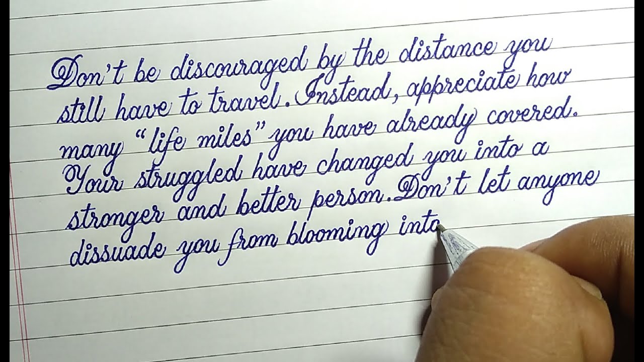 assignment in beautiful handwriting