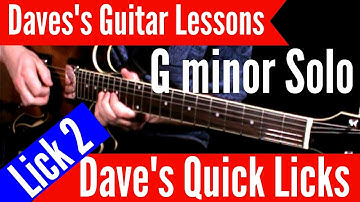 G minor Guitar Solo - Lick 2 with Tabs