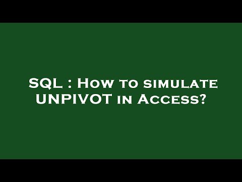 SQL : How