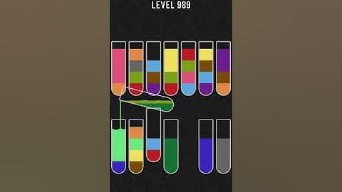Water Sort Puzzle   level 989 Mobile Cell Phone Game Walkthrough Android / Apple