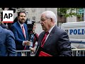 Menendez arrives at courthouse for jury selection in his corruption trial