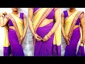 Waterfall saree drape  sweta beauty