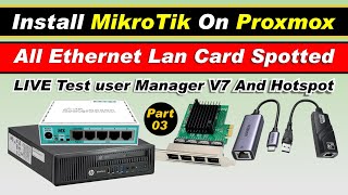 How To Install MikroTik With Proxmox VE And LIVE Test User Manager V7 And Hotspot User Part # 03