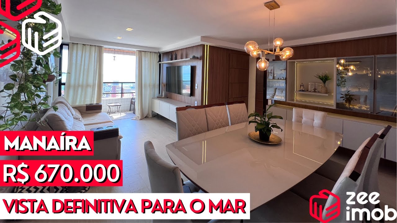 Apartamento em Manaíra, com 3 quartos e 98 metros | R$ 670 MIL | João Pessoa, Paraíba
