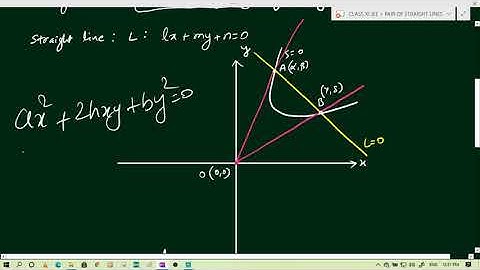 PAIR OF STRAIGHT LINES-4 | HOMOGENIZATION OF A SECOND DEGREE CURVE
