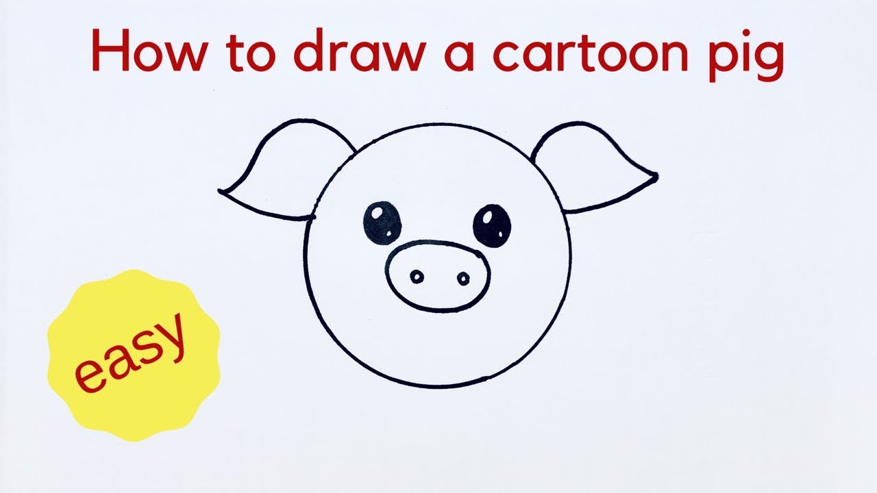 easy cute drawings of pigs