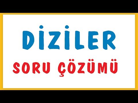 DİZİLER SORU ÇÖZÜMÜ | ŞENOL HOCA