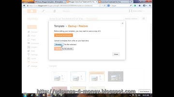 How To Upload and Change Blogger Template-- Blogger Tutorials Part-4