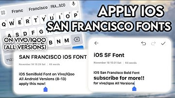 iOS San Francisco Bold/SemiBold Font on Vivo/iQoo (for all versions)