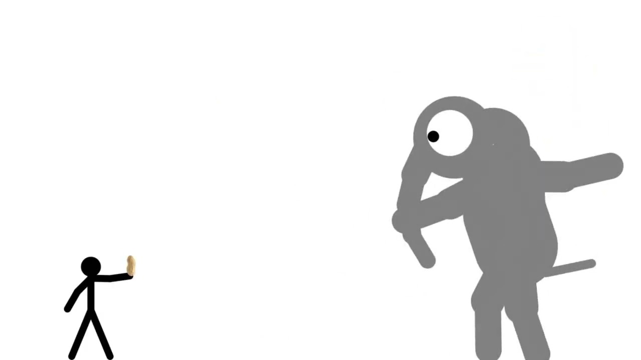 Elephant scared of peanuts