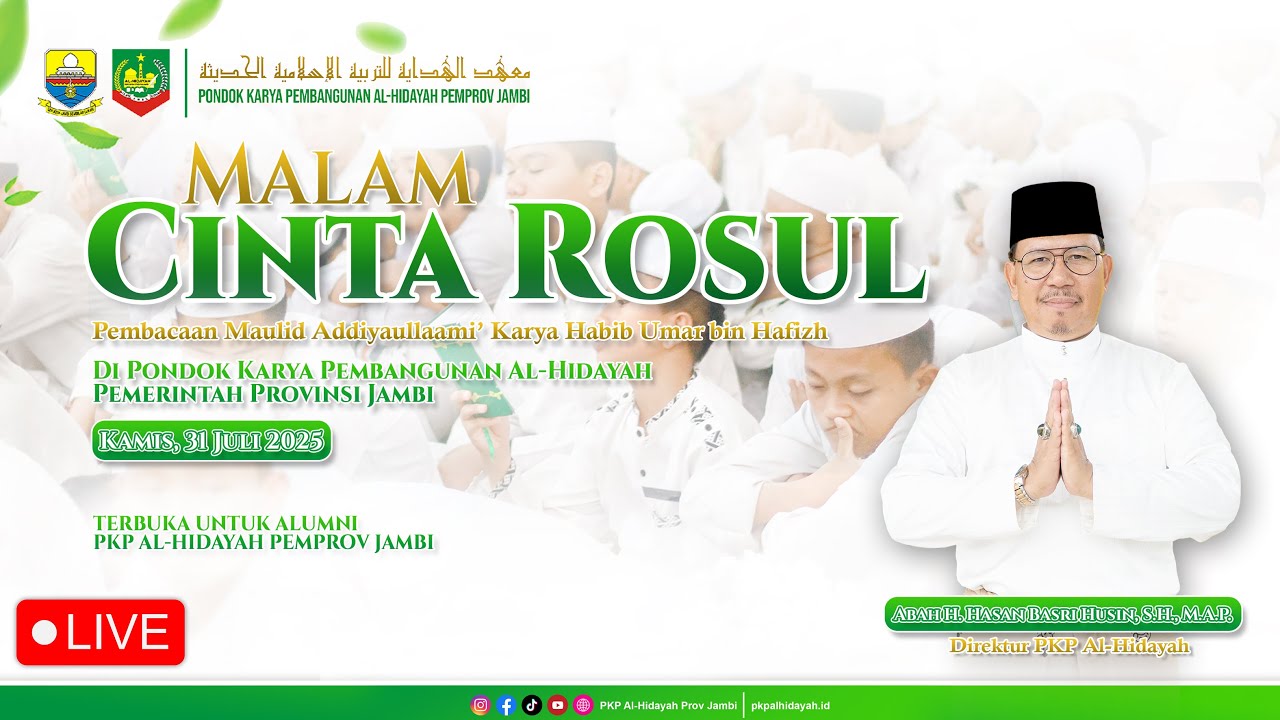 Malam Cinta Rosul PKP Al-Hidayah, Pembacaan Maulid Addiya'ullami Di PKP Al-Hidayah (Putra)
