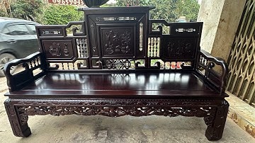 Bàn Ghế Trường kỷ cổ Đồ Huế gỗ gụ hàng đẹp