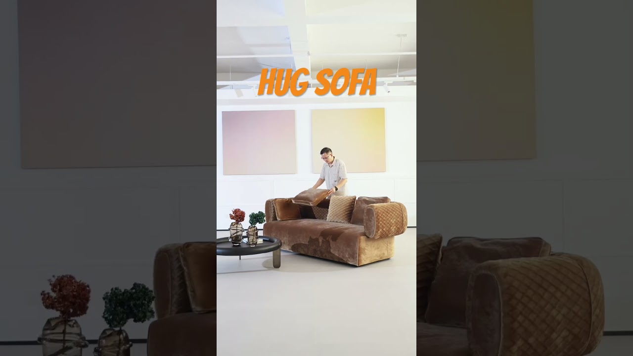 Hug Sofa – A cozy 'U' of comfort. Sink into its curved embrace  