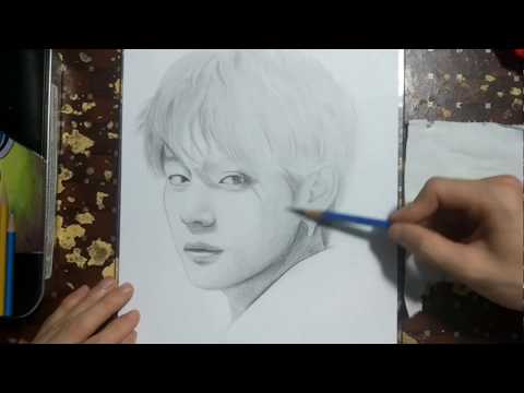 Drawing BTS: V (김태형) Boy With Luv | Vẽ Tranh Chân Dung ...