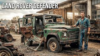 I Rebuilt a Destroyed Land Rover Defender from Scrap | Full Restoration ASMR