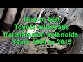 How to test Toyota automatic transmission solenoids Years 1994 to 2015