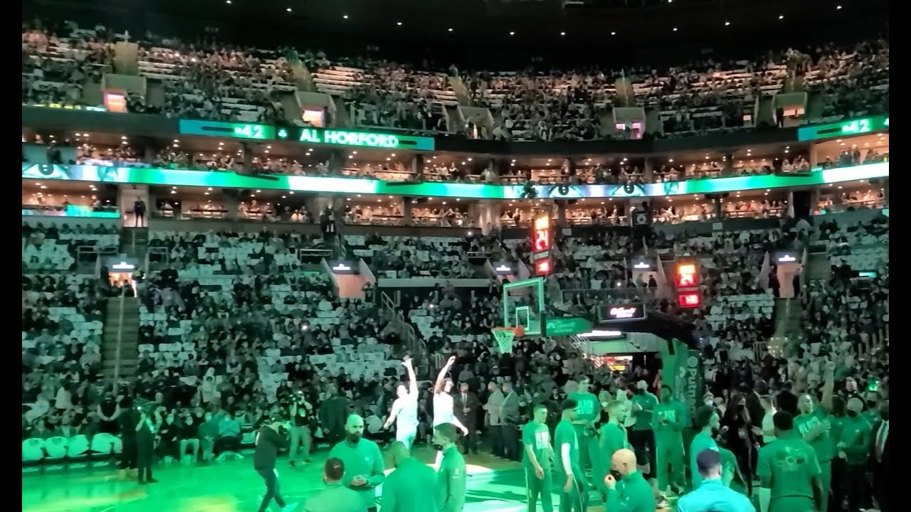 2022 NBA Boston Celtics Intro near COURTSIDE SEATS !!! vs. Denver