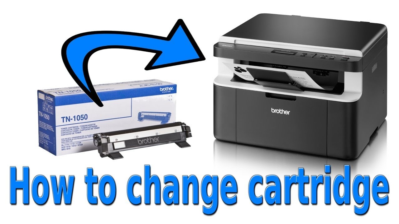 Ocean omvendt lighed How to change toner cartridge TN-1050 on Brother-1512 printer - YouTube