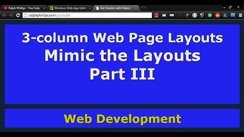 Mimic the Layouts Part 3 (3-column Layouts)