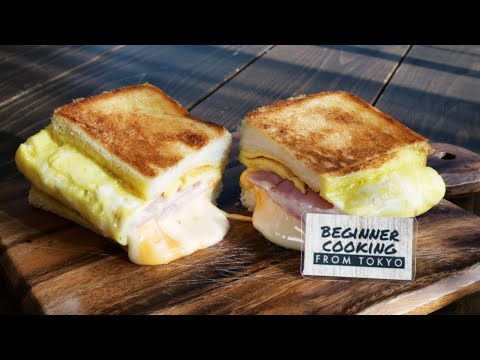 Grilled sandwiches popular at Korean food stalls