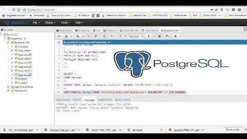 Importando registros en formato fecha (Date) a PostgreSQL 10
