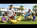 Ronaldo Jr vs Messi Jr 🏁 | The CRAZIEST Banana 🍌 vs Watermelon 🍉 Race Ever!
