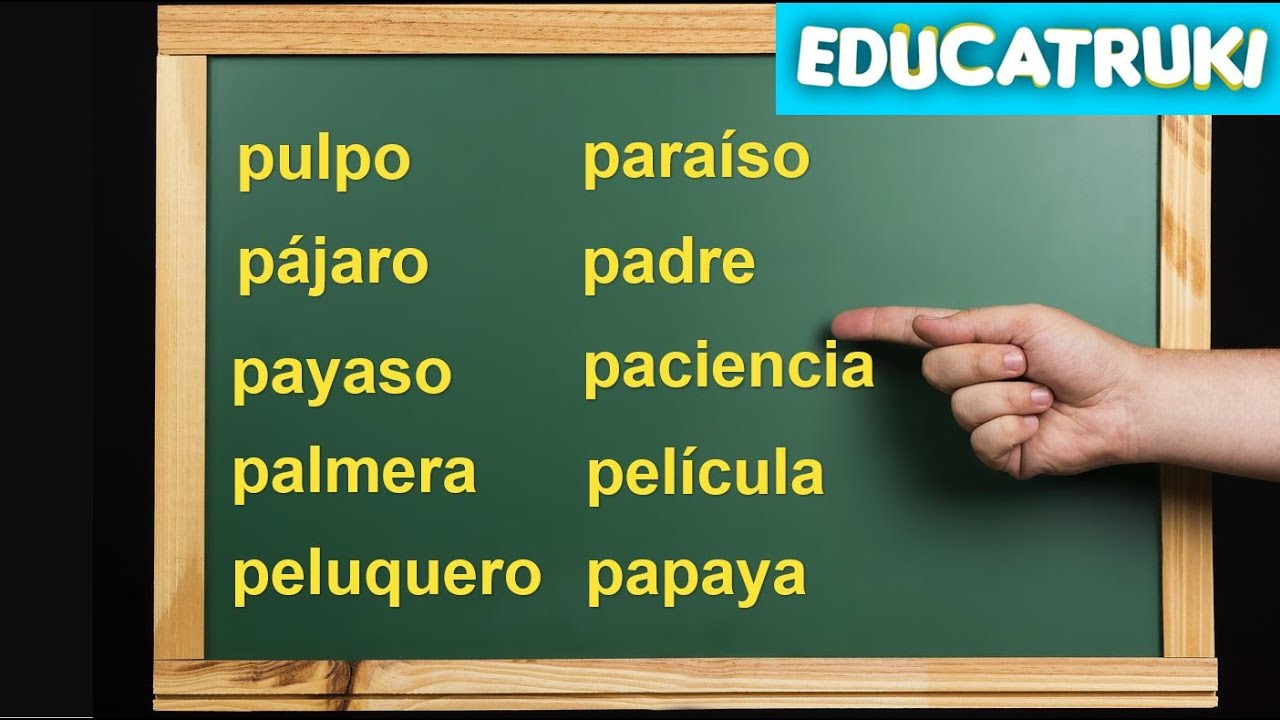 DICTADO de PALABRAS - PA PE PI PO PU [Nivel 2] | EDUCATRUKI - YouTube