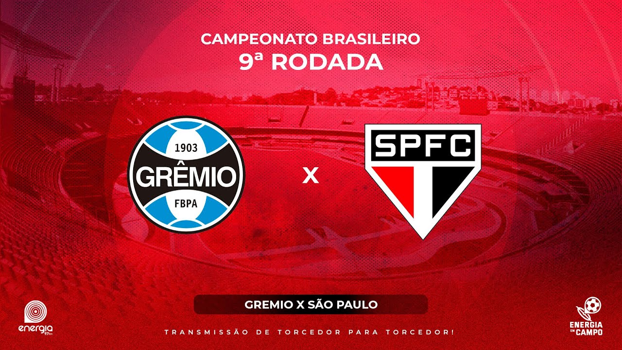 Grêmio x São Paulo: assista à transmissão da Jovem Pan ao vivo