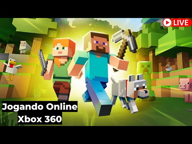 🔴 Ao vivo - Jogando Minecraft Online de GRAÇA com Xbox 360 RGH
