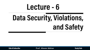 Data Security, Violations, and Safety Measures | First Year | Computer Science