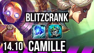 BLITZCRANK & Caitlyn vs CAMILLE & Twitch (SUP) | 8k comeback, Rank 4 Blitz | EUW Grandmaster | 14.10