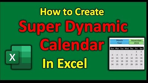 How to Create a Fully Dynamic Calendar in Excel | Step-by-Step Excel Tutorial