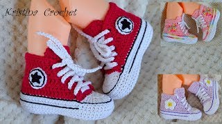 converse crochet baby booties