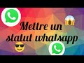 Comment mettre un statut sur whatsapp