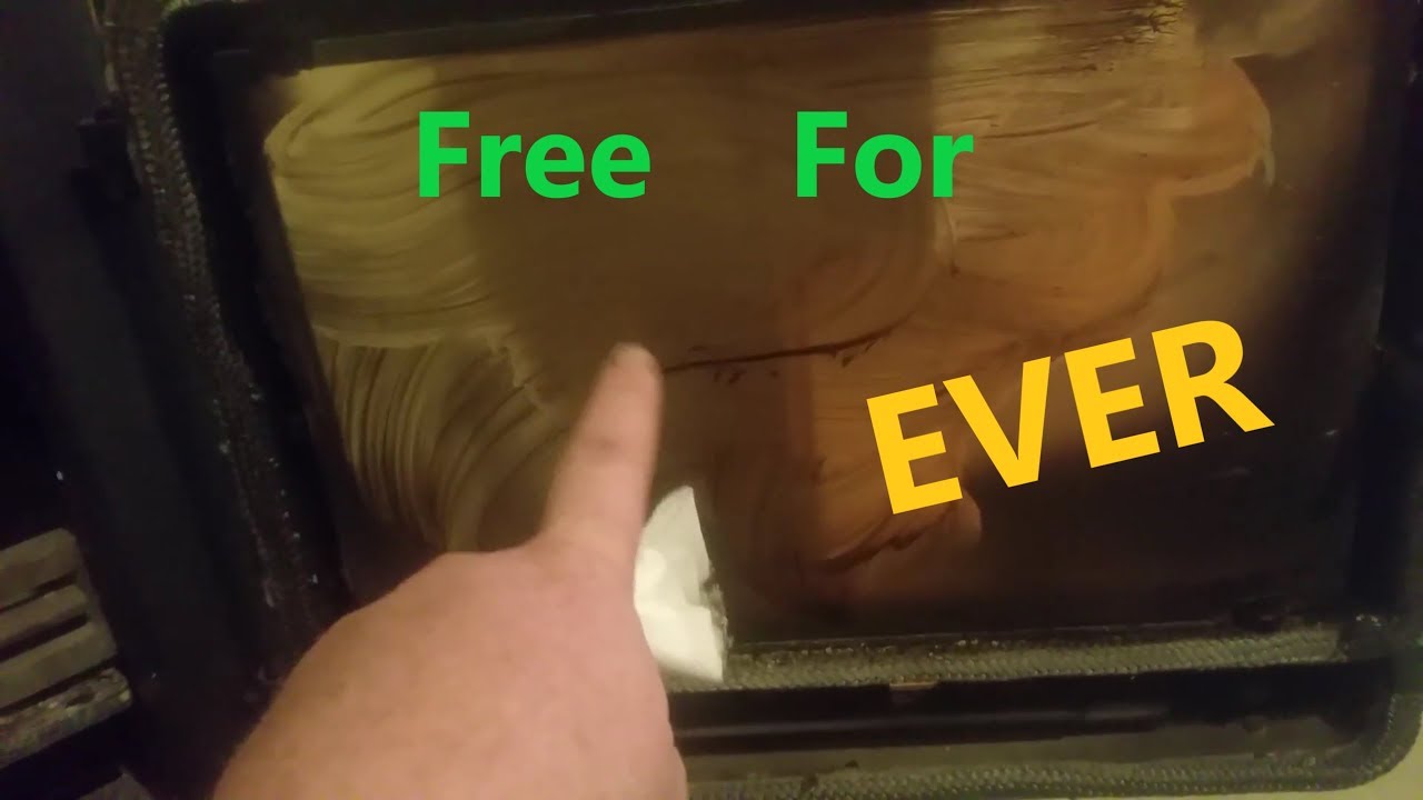 Wood stove maintenance tips and trick. Clean the glass it is easy and free. - YouTube