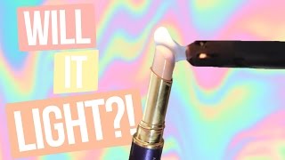 LIGHTING MY MAKEUP ON FIRE 🔥💄