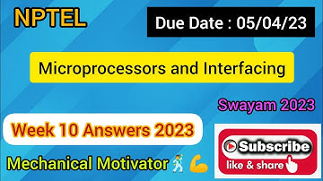 Microprocessors and Interfacing | Week 10  Quiz | Assignment 10 Solution | NPTEL | SWAYAM 2023