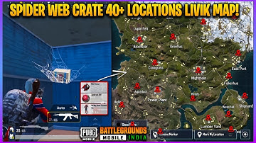 Spiderman 40+ Web Crate Secret Locations In Livik Map | Web Shooters Locations In Bgmi/PubgM