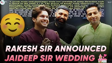 Jaideep Sir Wedding Announced By Rakesh Sir☺️||Career Helper||
