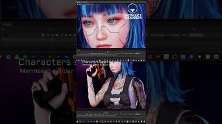 real Time Render character #marmosettoolbag #zbrush #rendering #blender3d #cyberpunk