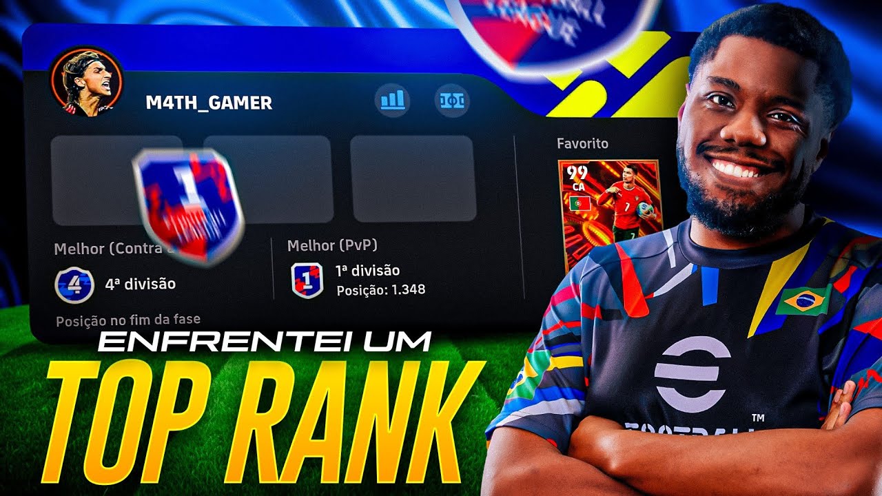 CAÍ CONTRA UM TOP RANK NA LIGA EFOOTBALL