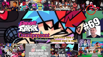 Friday Night Funkin’: Omnipresent but every turn a different mod is used (Sung by 26 different mods)