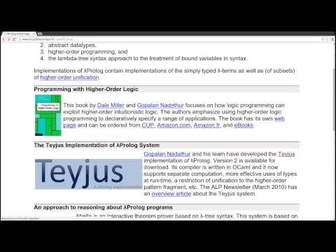 (λProlog and HOLP tutorial) Opening video