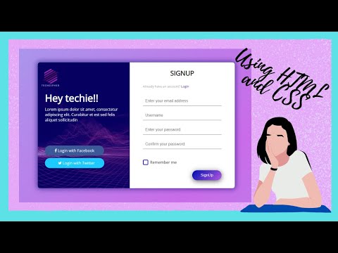 Animated?Responsive SignUp and Login Page | HTML & CSS